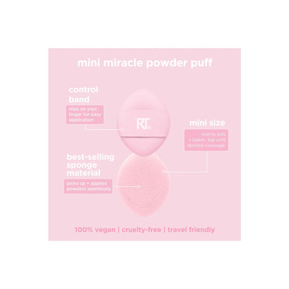 Real Techniques Mini Miracle Powder Puff Trio, 3 Count
