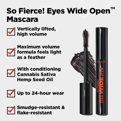 Revlon So Fierce! Eyes Wide Open™ Mascara, Blackest Black 101
