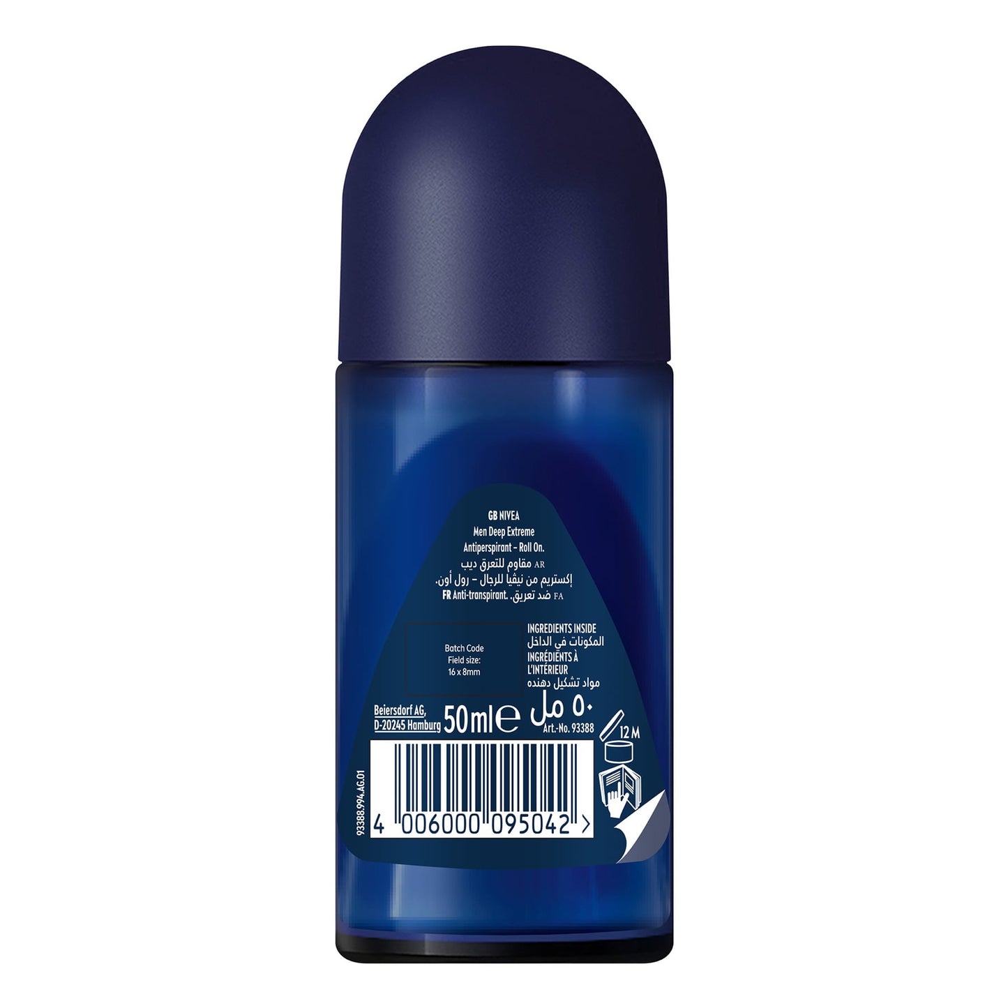 Nivea Men Deep Extreme Maxxtech, Antiperspirant for Men, Roll-on 50ml