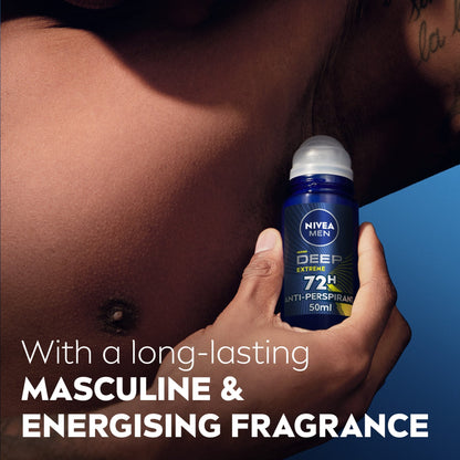 Nivea Men Deep Extreme Maxxtech, Antiperspirant for Men, Roll-on 50ml