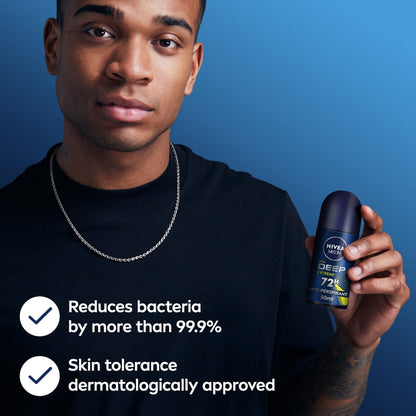 Nivea Men Deep Extreme Maxxtech, Antiperspirant for Men, Roll-on 50ml