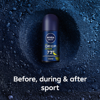 Nivea Men Deep Extreme Maxxtech, Antiperspirant for Men, Roll-on 50ml
