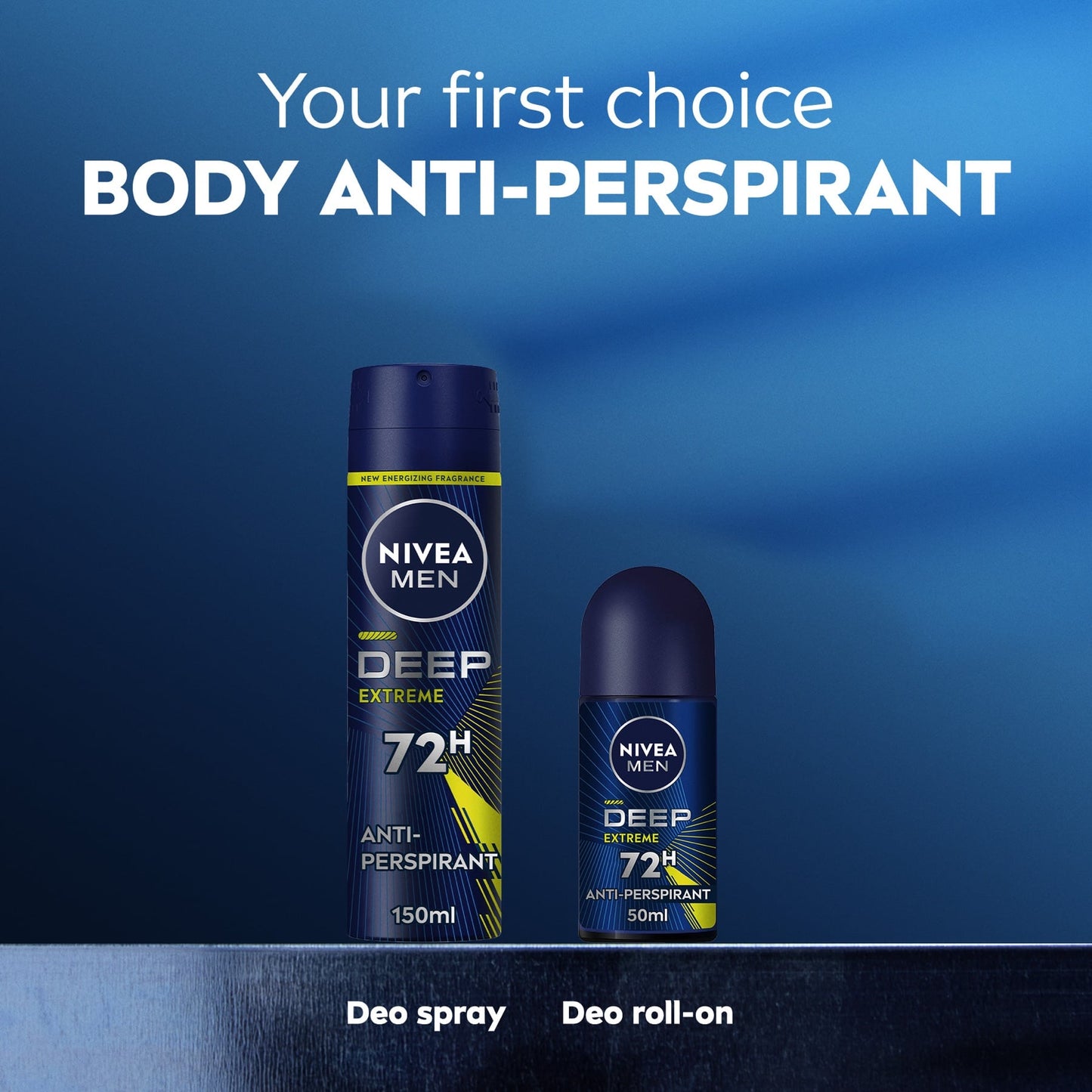 Nivea Men Deep Extreme Maxxtech, Antiperspirant for Men, Roll-on 50ml