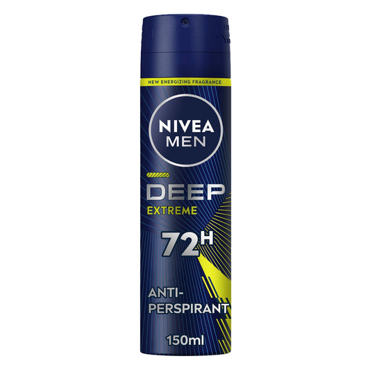 Nivea Men Deep Extreme Maxxtech, Antiperspirant for Men, Spray 150ml