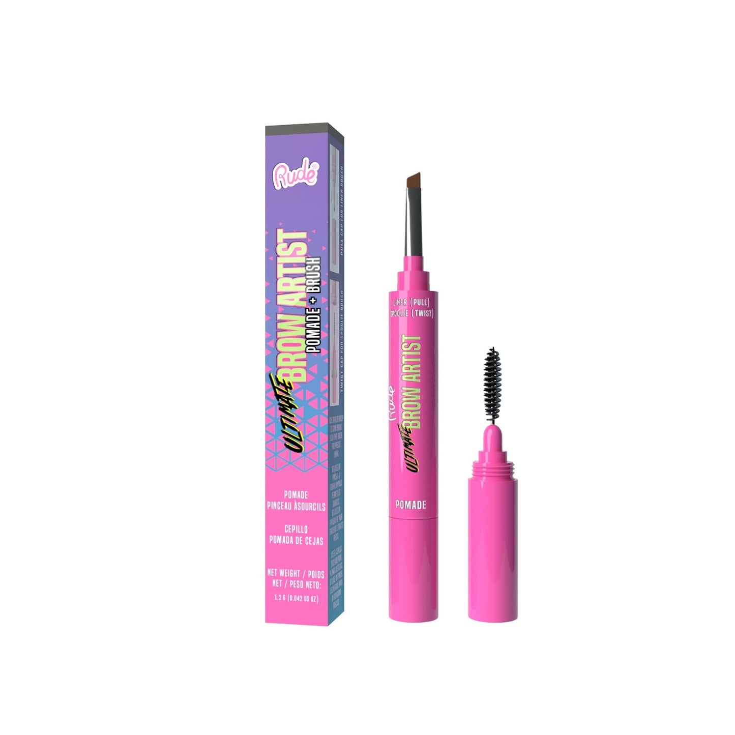 Rude Ultimate Brow Artist Pomade & Brush