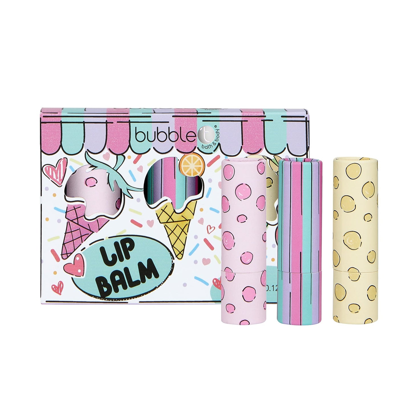 Bubble T Cartoon Lip Balm set
