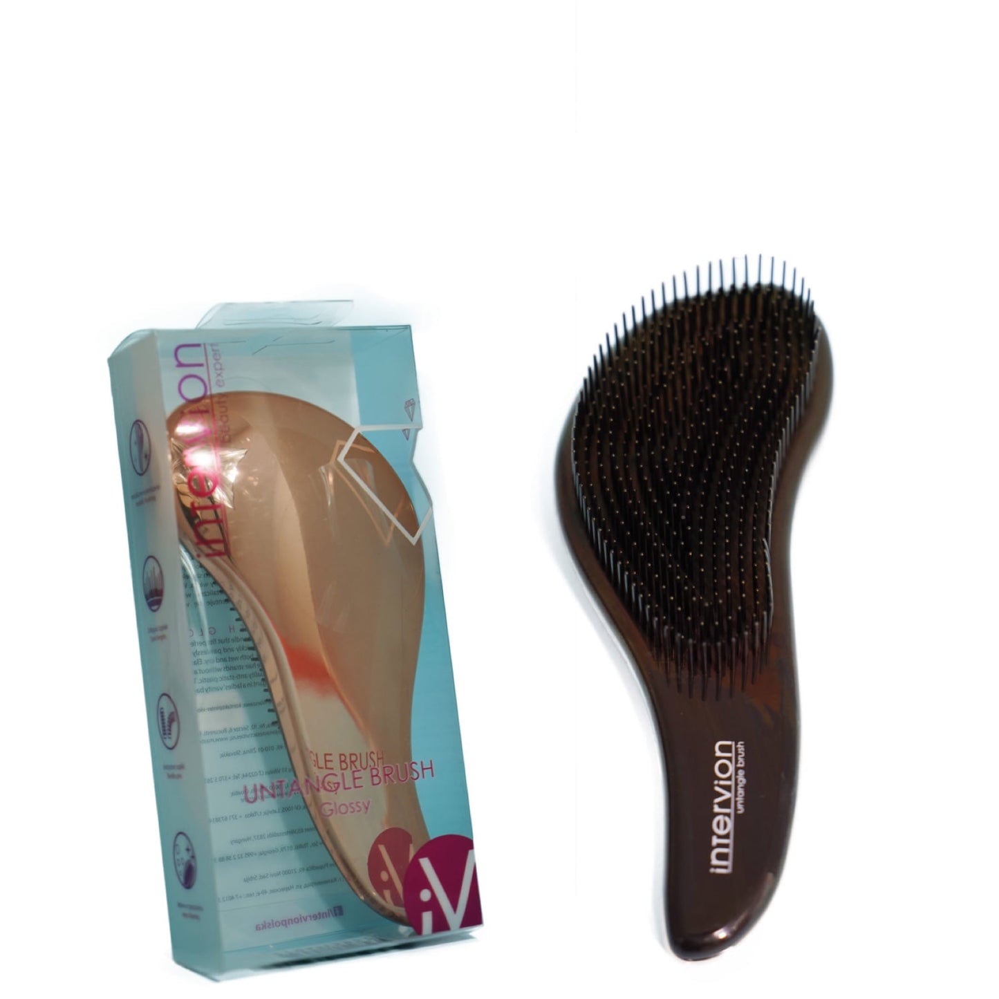 Intervion Untangle Hairbrush Metallic