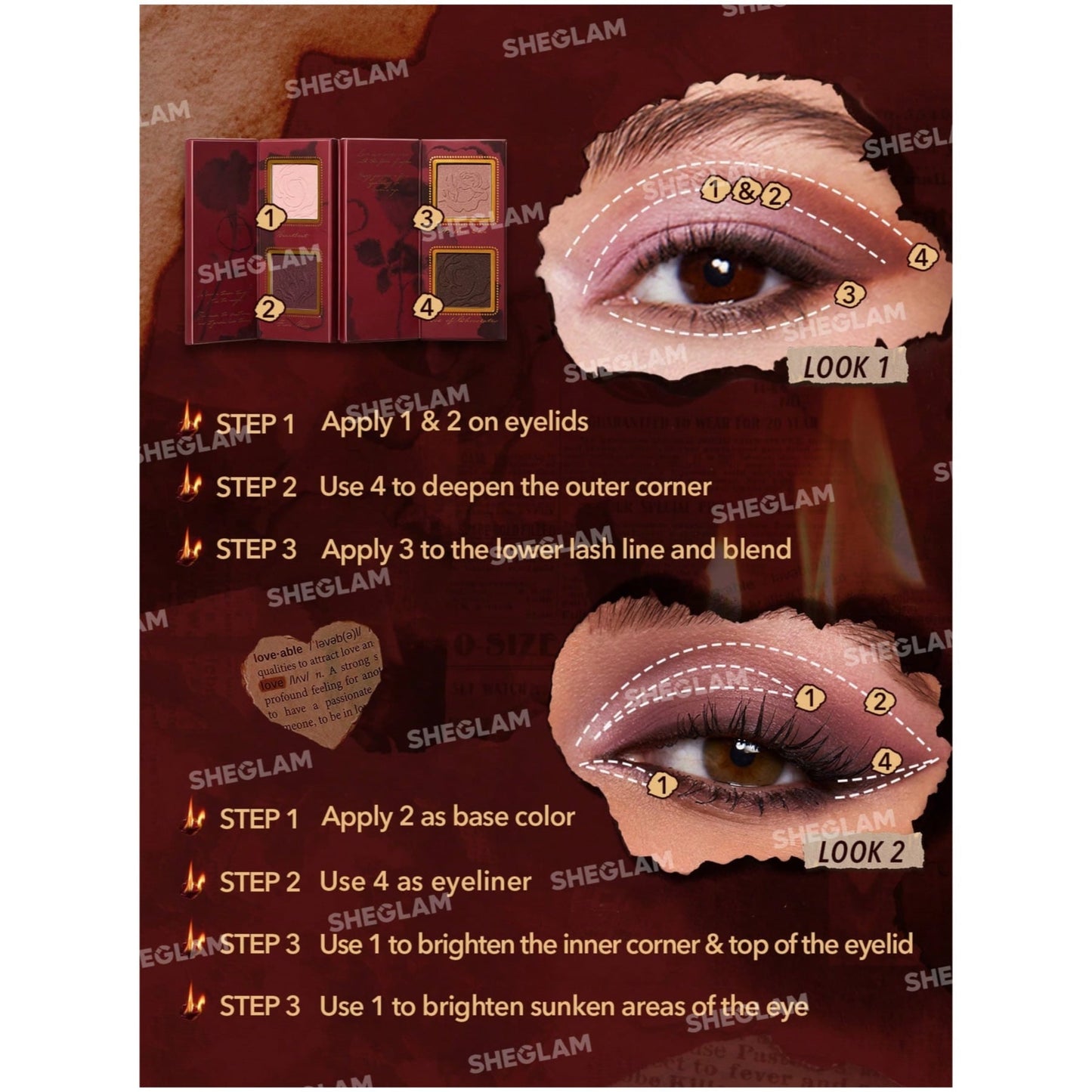Sheglam Ember Rose Burning Devotion Color Palette