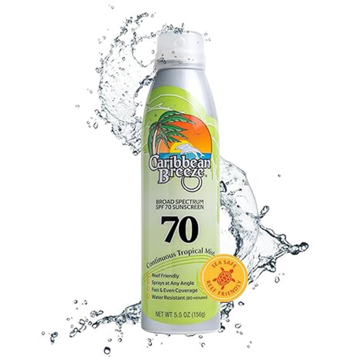 Caribbean Breeze Sunscreen Spray Breeze Kids Sunscreen Spf70 - 156ml