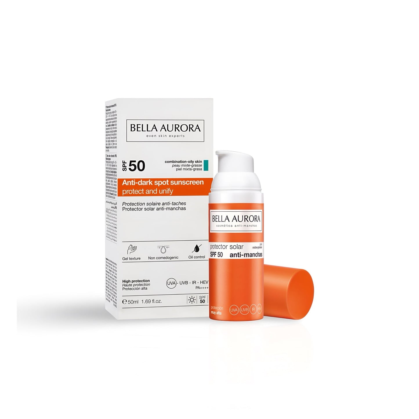 Bella Aurora Bio10 Forte Anti Dark Spots Sunscreen Gel Cream SPF50 50ml