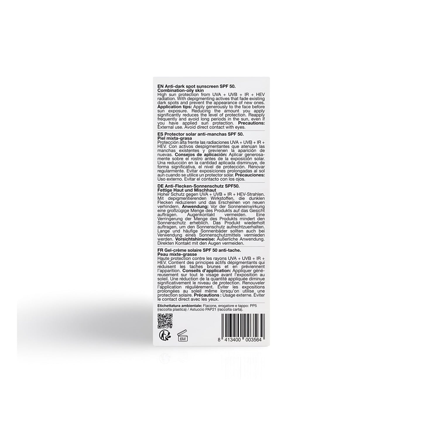 Bella Aurora Bio10 Forte Anti Dark Spots Sunscreen Gel Cream SPF50 50ml