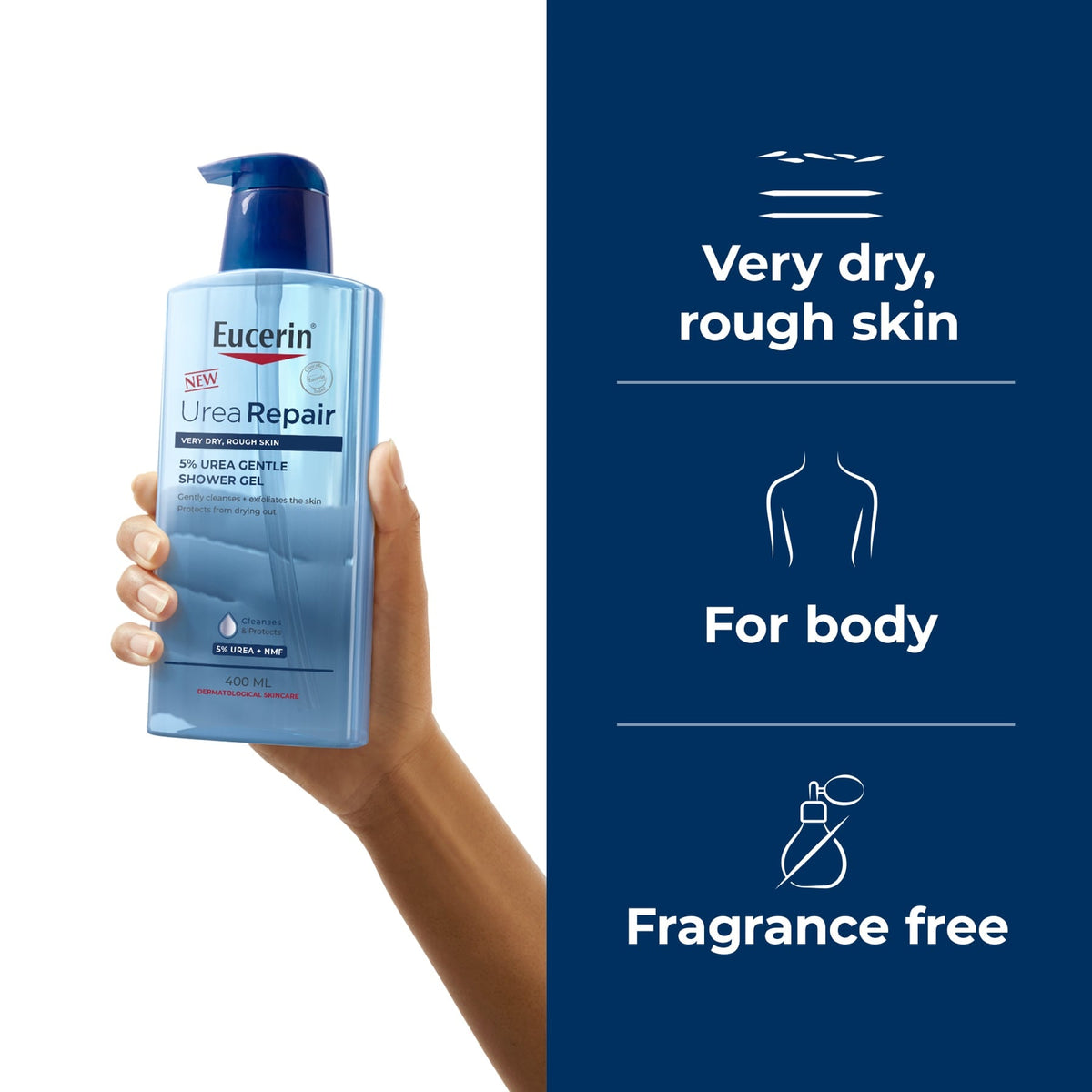 Eucerin Urea Repair Body Wash Shower Gel Gentle Cleanser 400ml