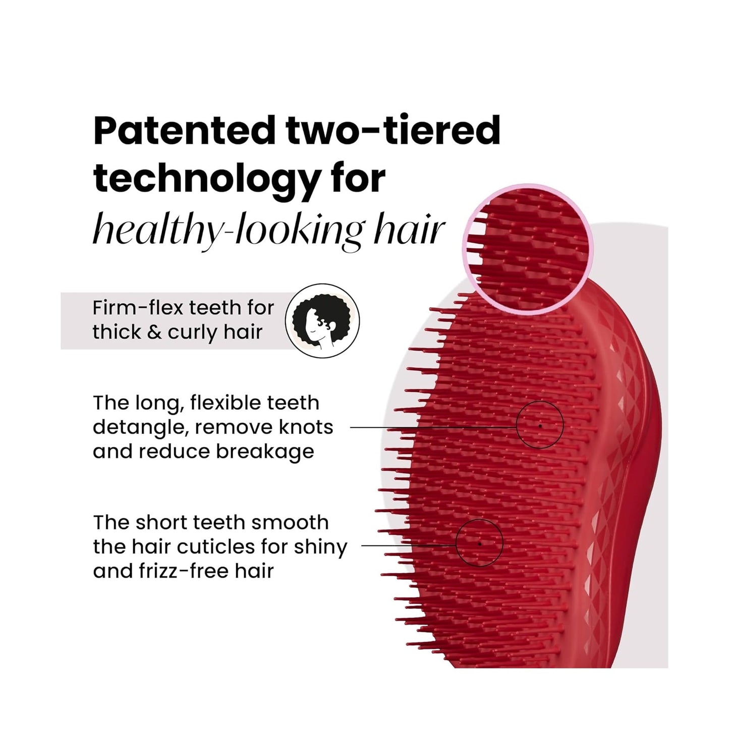 Tangle Teezer Original Thic&curly Salsa Hair Brush Red