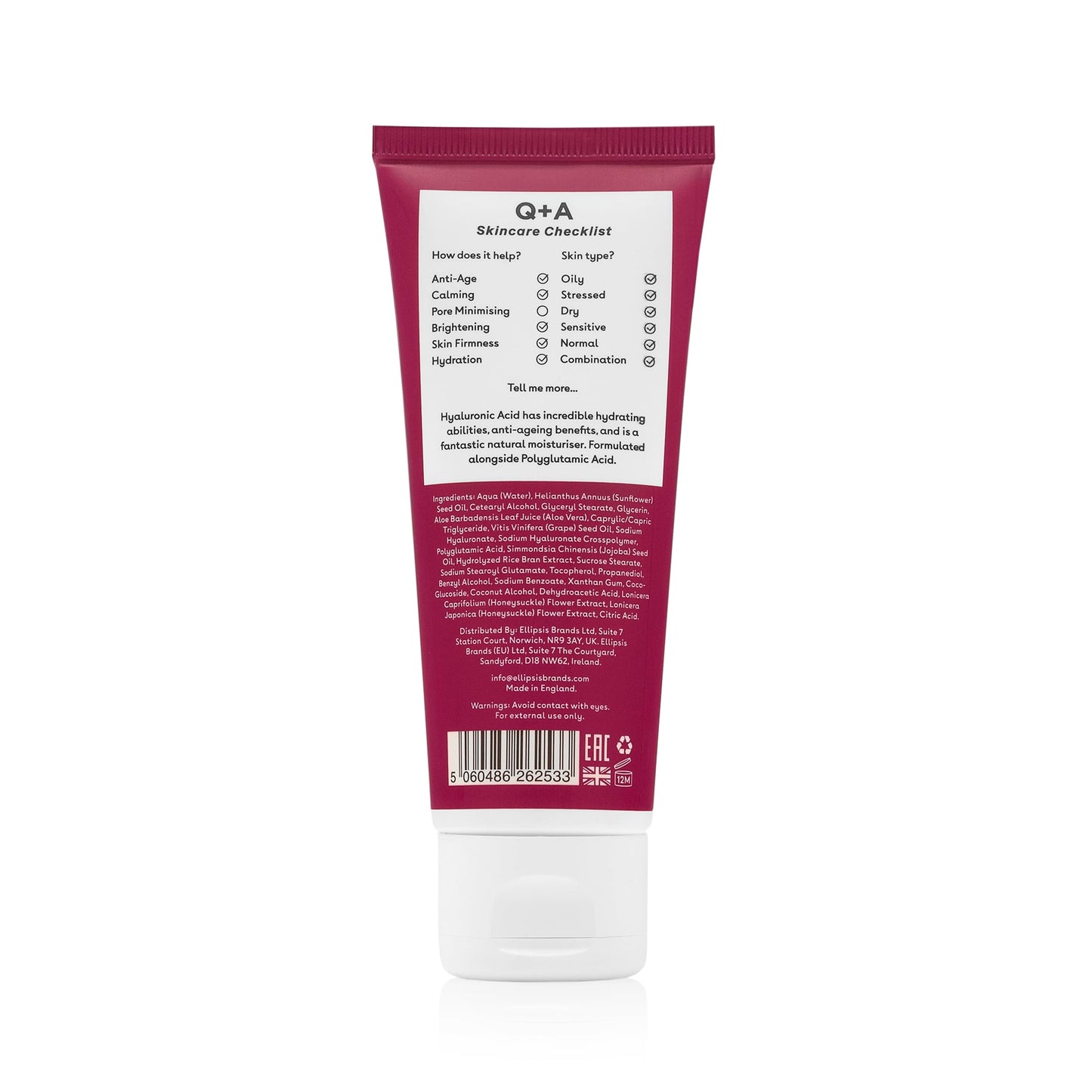 Q+A Hyaluronic Acid Daily Moisturiser 75ml