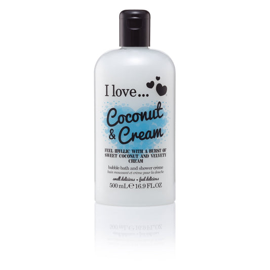 I Love Coconut & Cream Bubble Bath and Shower Cream 500ml
