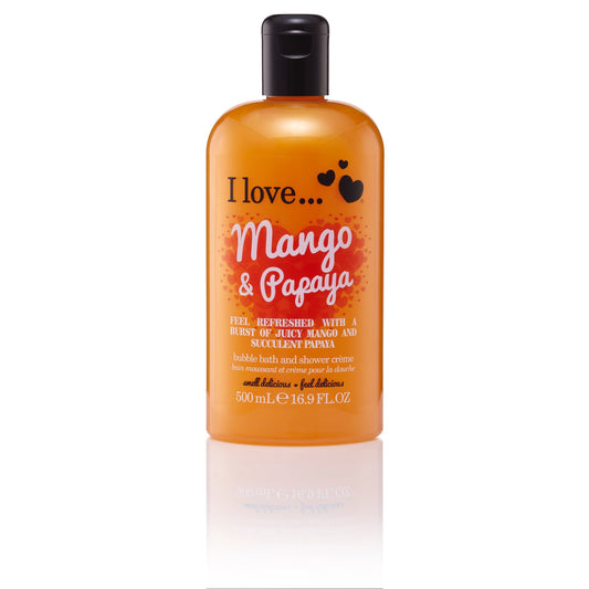 I Love Mango & Papaya Bubble Bath and Shower Cream 500ml