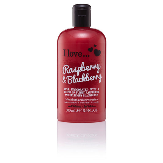I Love Raspberry & Blackberry Bubble Bath and Shower Cream 500ml
