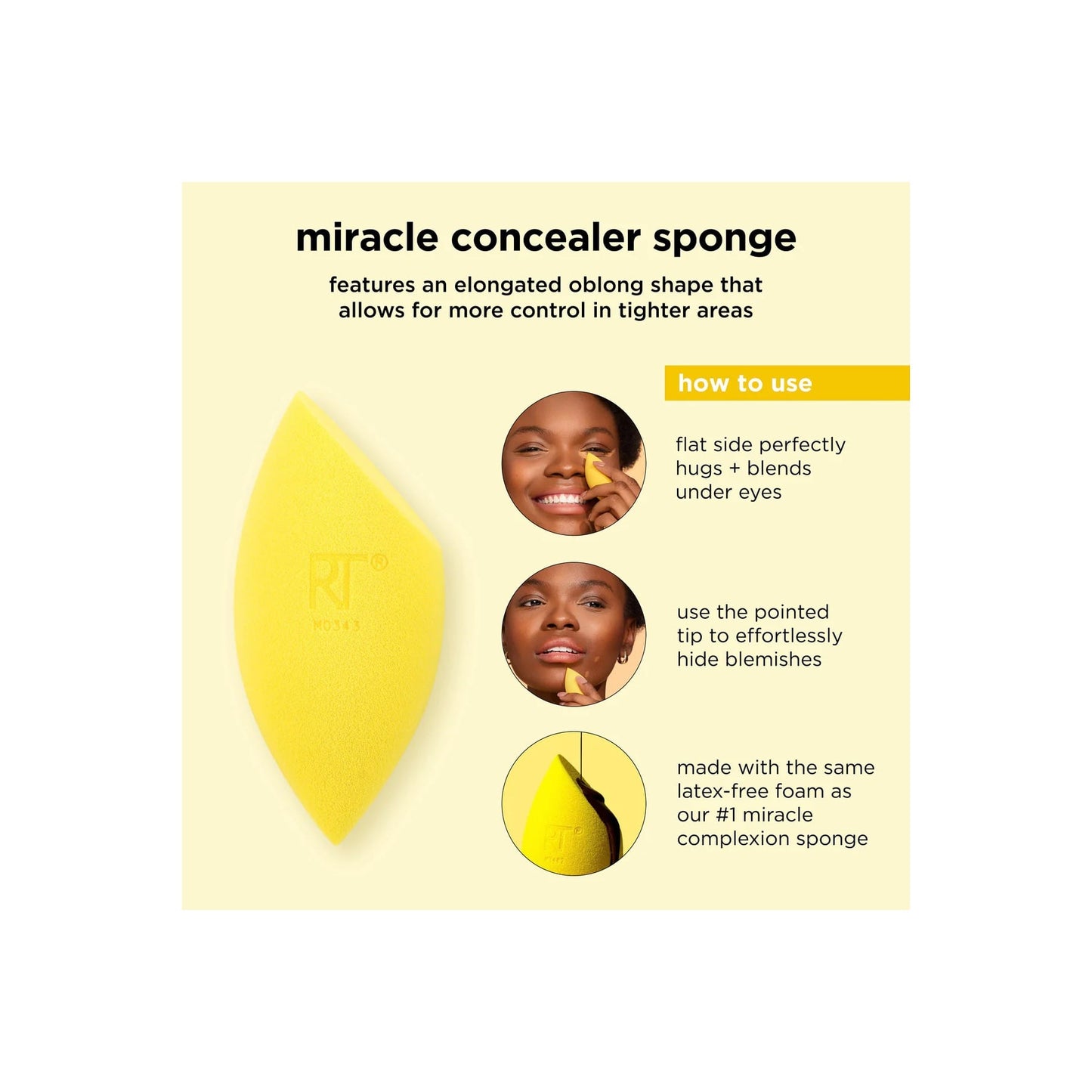 Real Techniques Miracle Concealer Sponge Duo, 2 Count