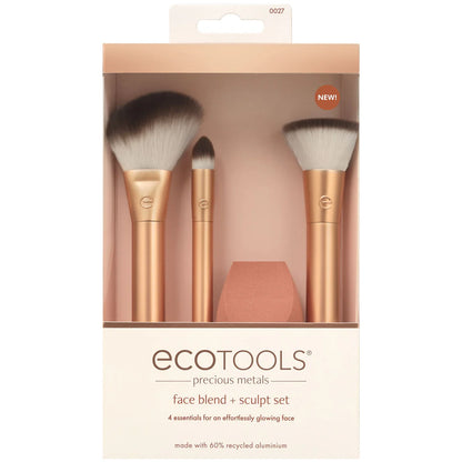 EcoTools Precious Metals Face Blend + Sculpt Kit, 4 Piece Set