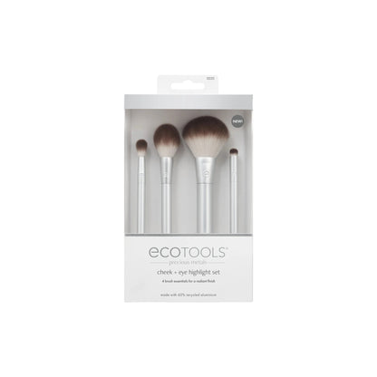 EcoTools Precious Metals Cheek + Eye Highlight Kit, 4 Piece Set