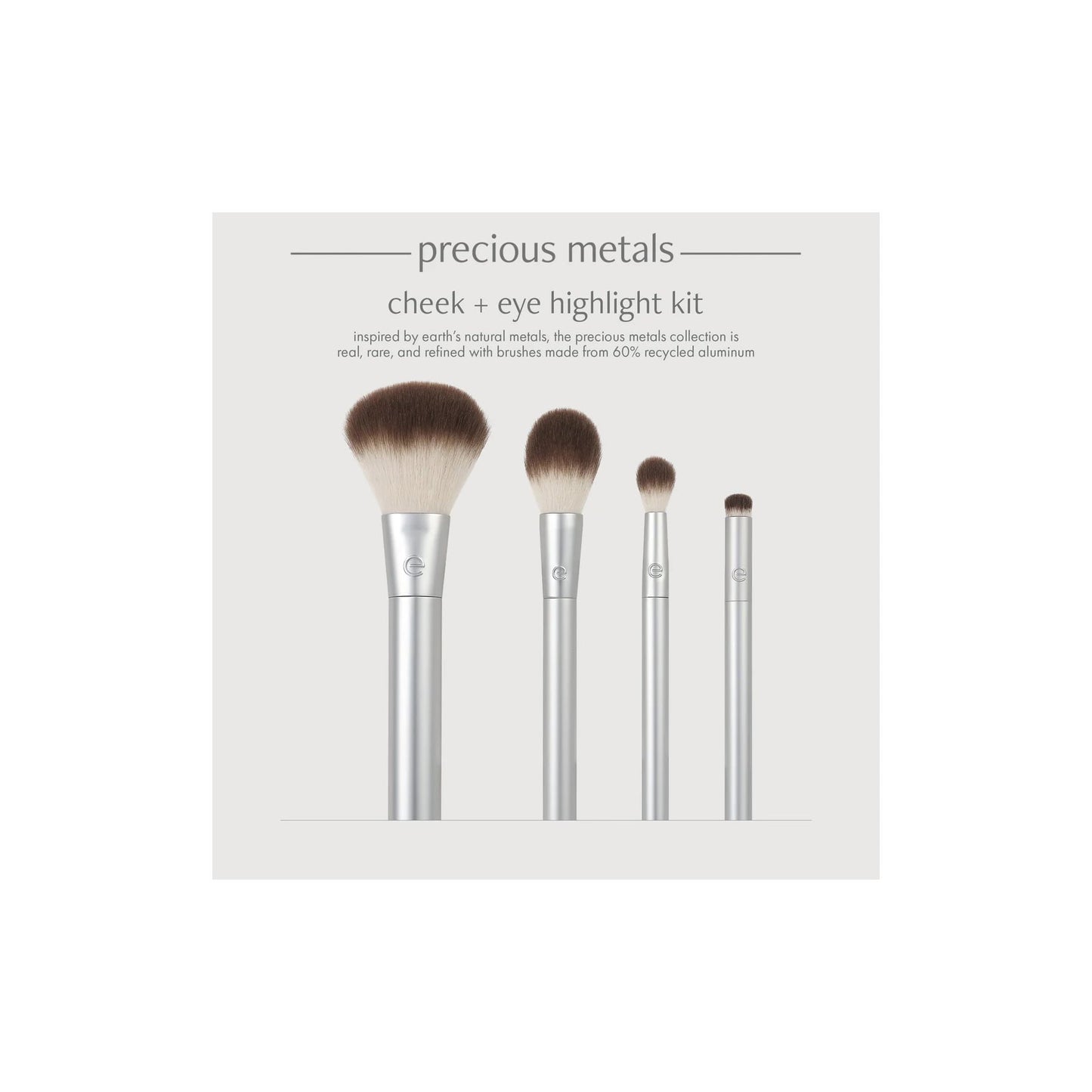 EcoTools Precious Metals Cheek + Eye Highlight Kit, 4 Piece Set