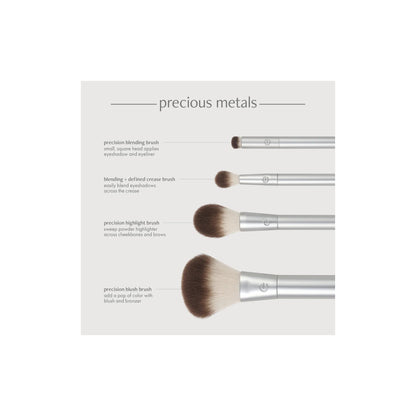 EcoTools Precious Metals Cheek + Eye Highlight Kit, 4 Piece Set