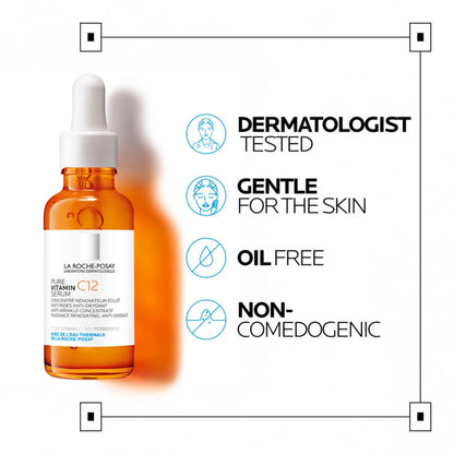 La Roche Posay 12% Pure Vitamin C Anti-aging Face Serum for All Skin Types 30ml