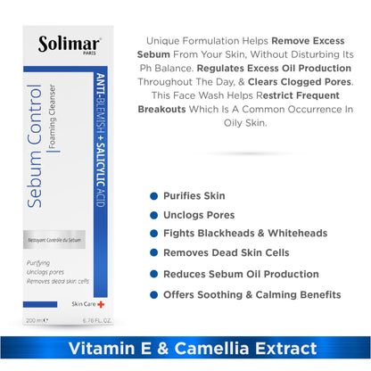 Solimar Paris Sebum foaming cleanser 200 ml