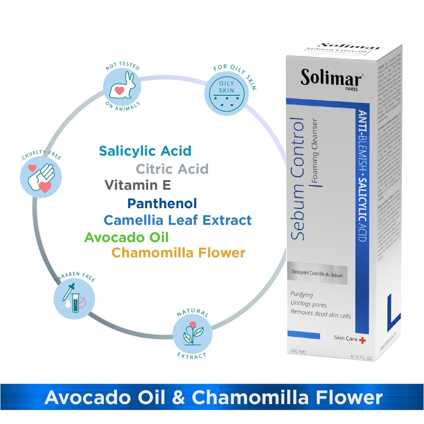 Solimar Paris Sebum foaming cleanser 200 ml