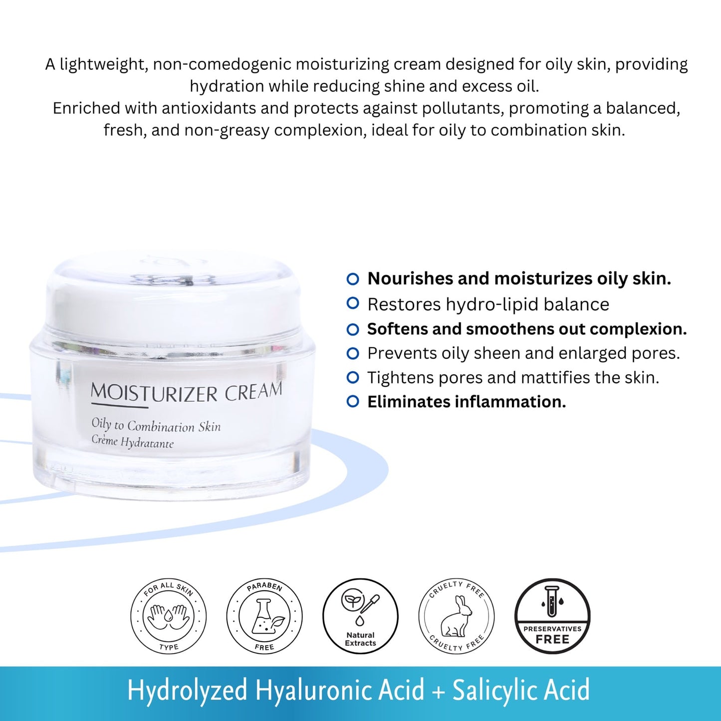 Solimar Paris Moisturizer Cream - Oily to Combination Skin 50ml
