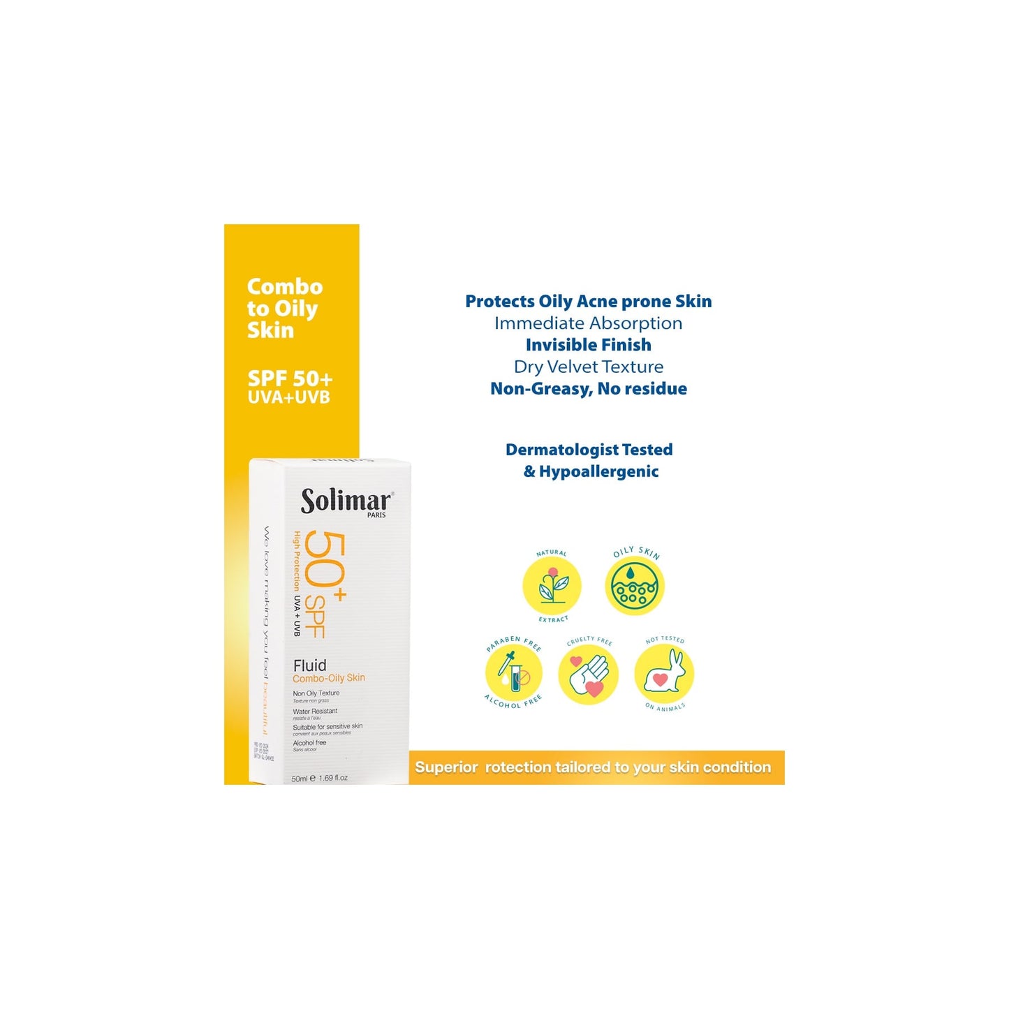 Solimar Paris Sun block spf 50+ fluid 50 ml