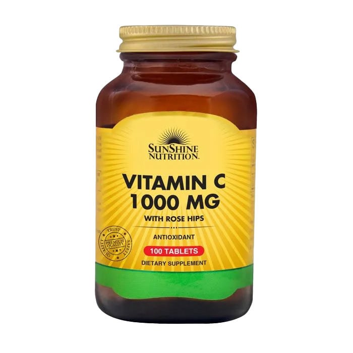 Sunshine Nutrition Vitamin C 1000 Mg With Rosehips 100 Tablets