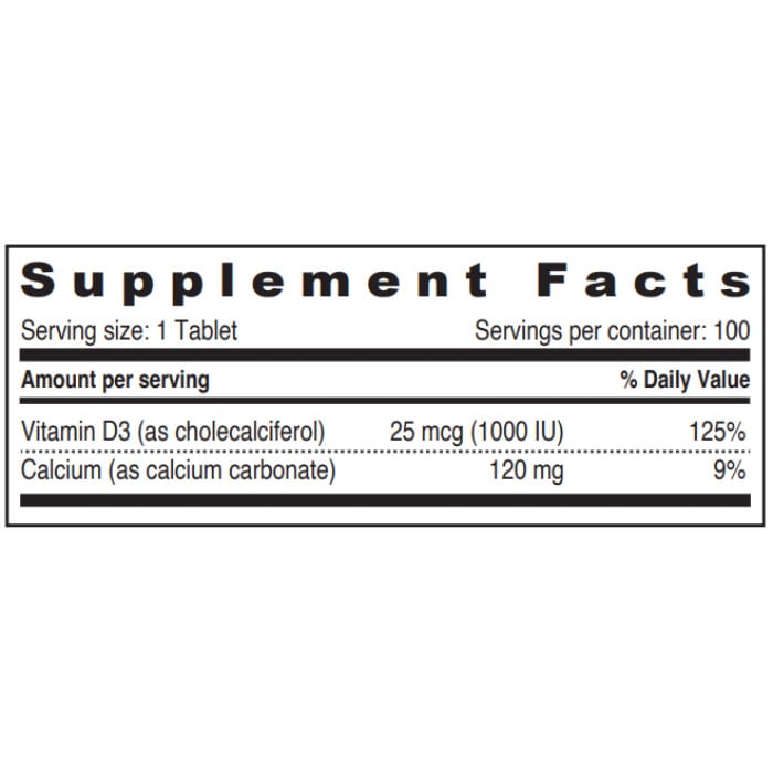Sunshine Nutrition Vitamin D 1000 Iu 100 Tablets