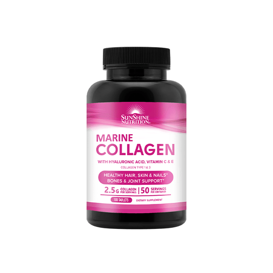 Sunshine Nutrition Marine Collagen With Vitamine C&E 100 Tablets