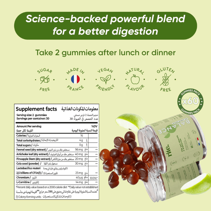 Rite Balance Probiotics Sugar-free Gummies 60 pcs