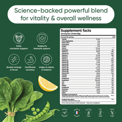 Rite Daily Greens Drink Mix Box of 15 Sachets