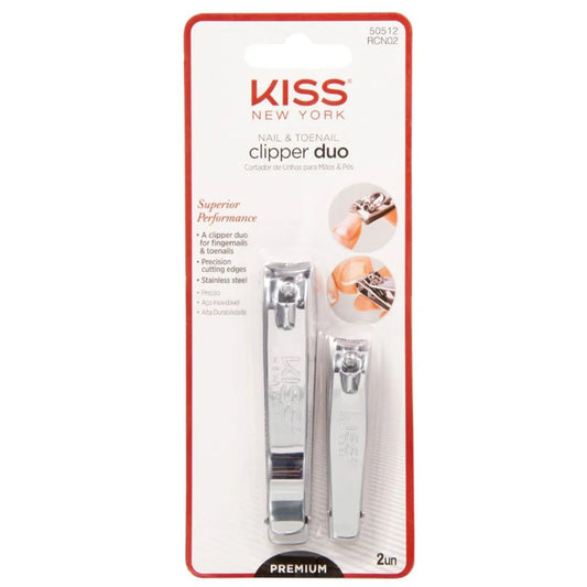 Kiss Nail & Toenail Clipper Duo - Silver