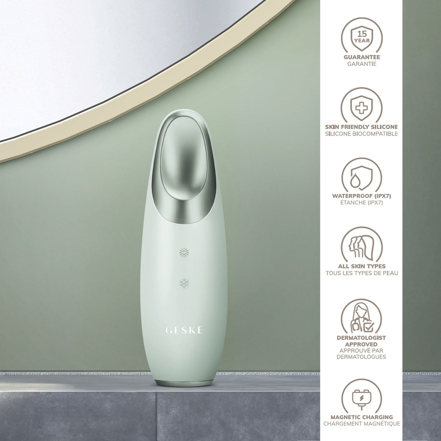 Geske Warm & Cool Eye Energizer 6-in-1 Reduce Dark Circles & Puffiness Green