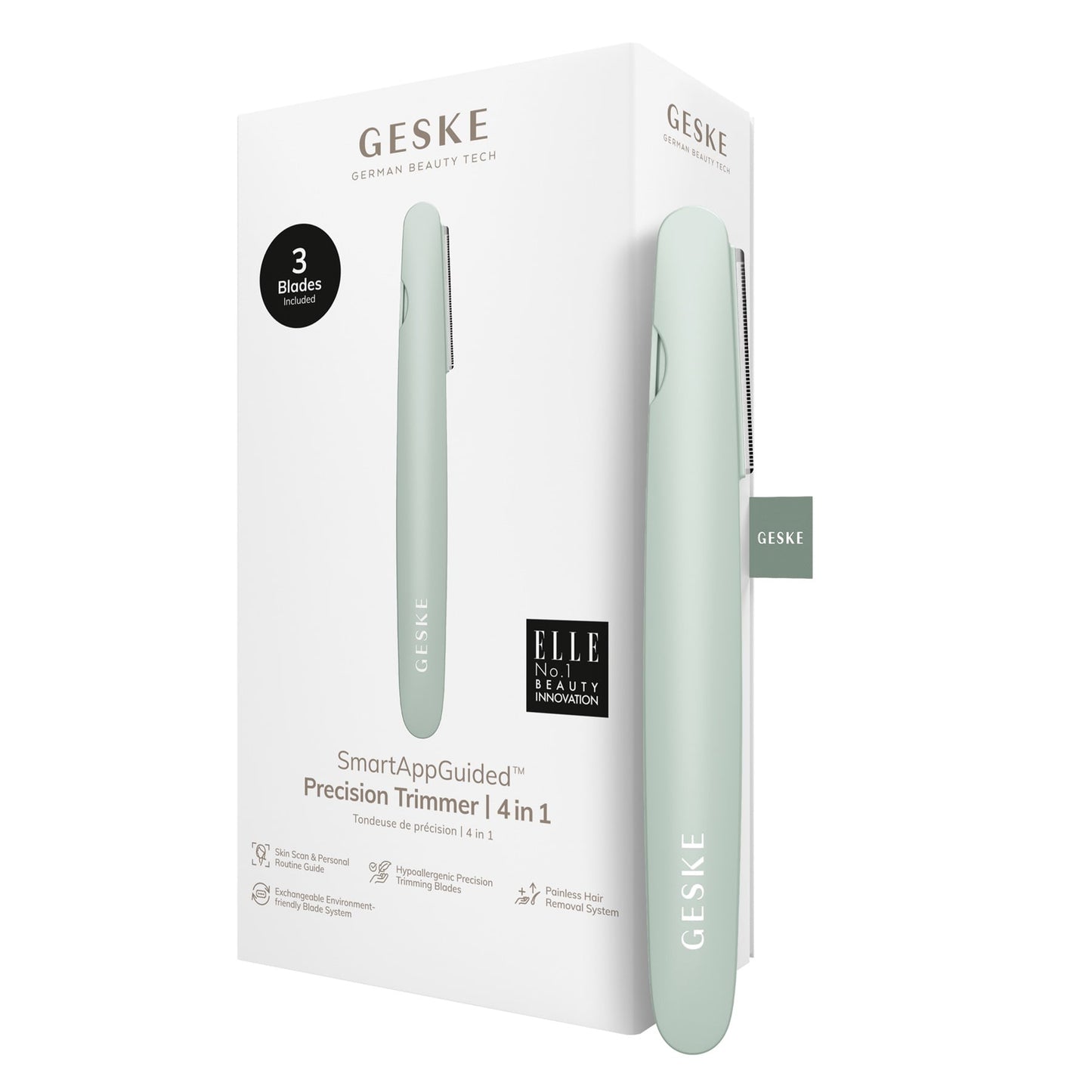 Geske Precision Trimmer 4-in-1 Painless Hygienic Hair Remover Green