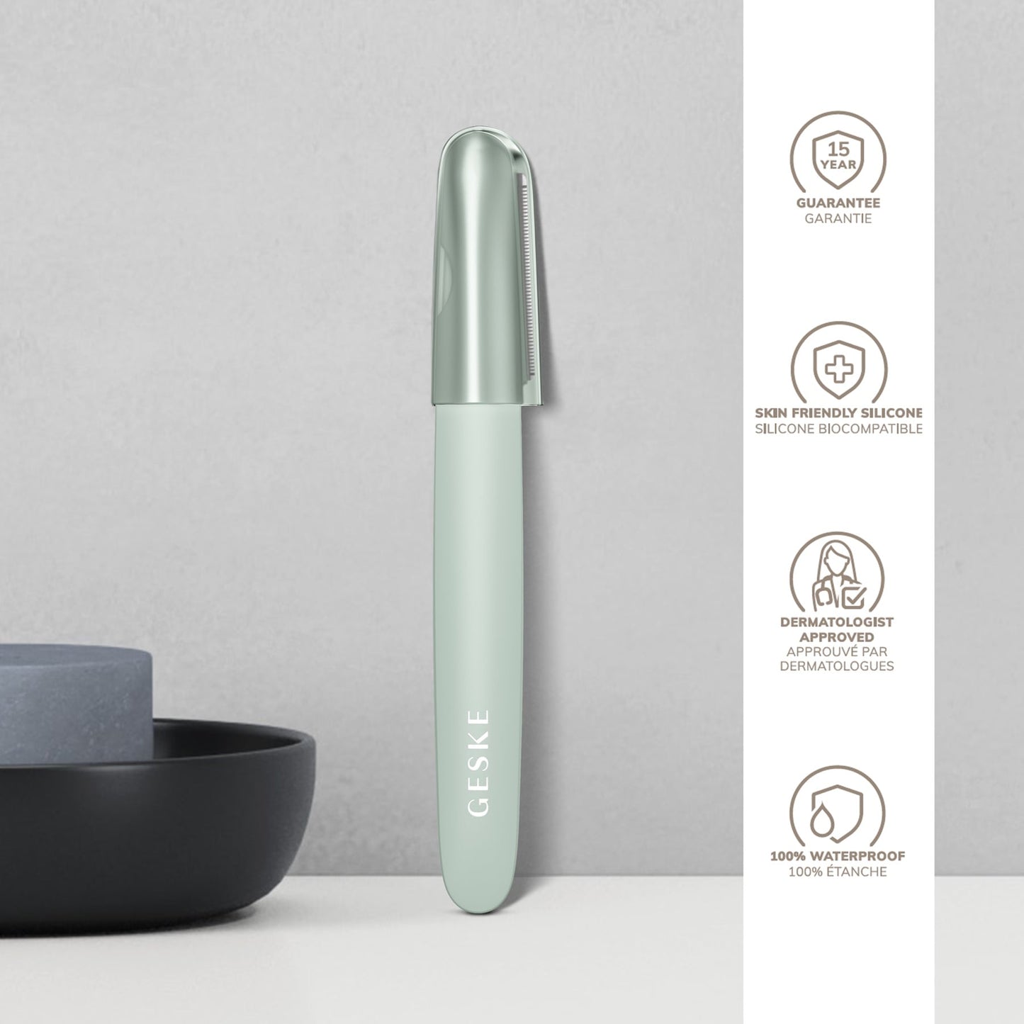 Geske Precision Trimmer 4-in-1 Painless Hygienic Hair Remover Green