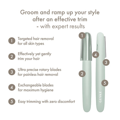 Geske Precision Trimmer 4-in-1 Painless Hygienic Hair Remover Green