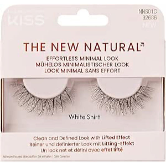 Kiss the New Natural – Full Strip Press on False Eyelashes With Glue