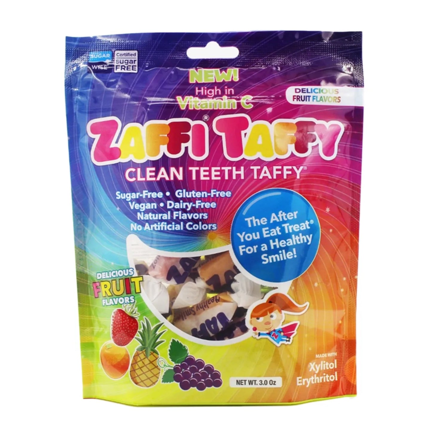 Zollipops Clean Teeth Zaffi Taffy Fruit