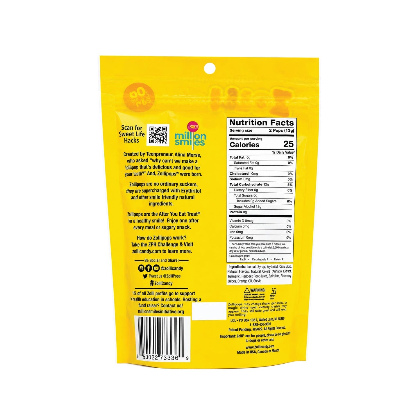 Zollipops Zolli Keto Pops Assorted 4 oz (113 g)