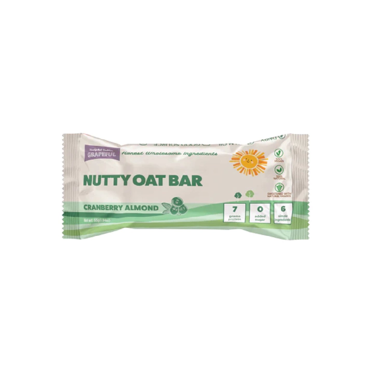 Zollipops Grapeful Vegan Nutty Oat Bar 55g