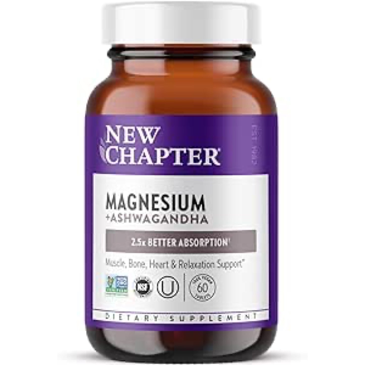 New Chapter Magnesium + Ashwagandha Tab 60s
