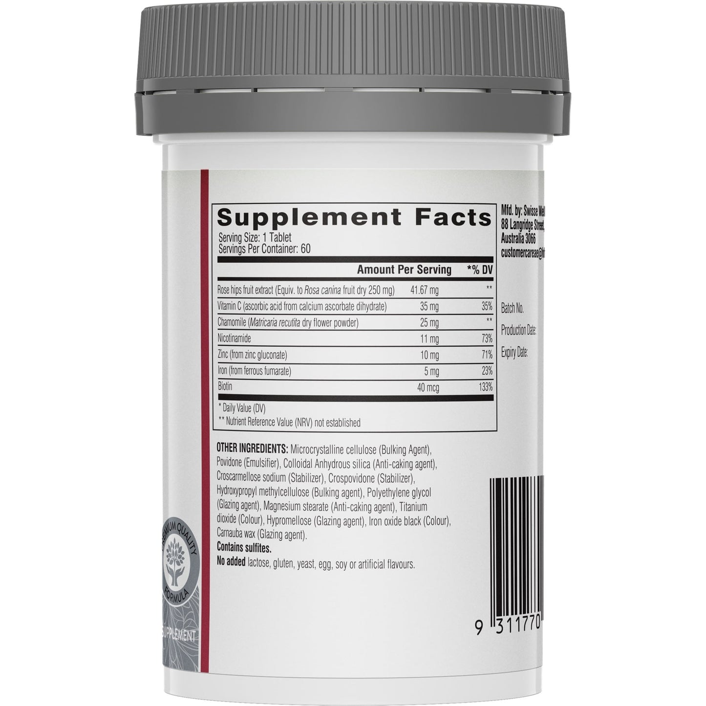 Swisse Beauty Biotin+ 60 Tab