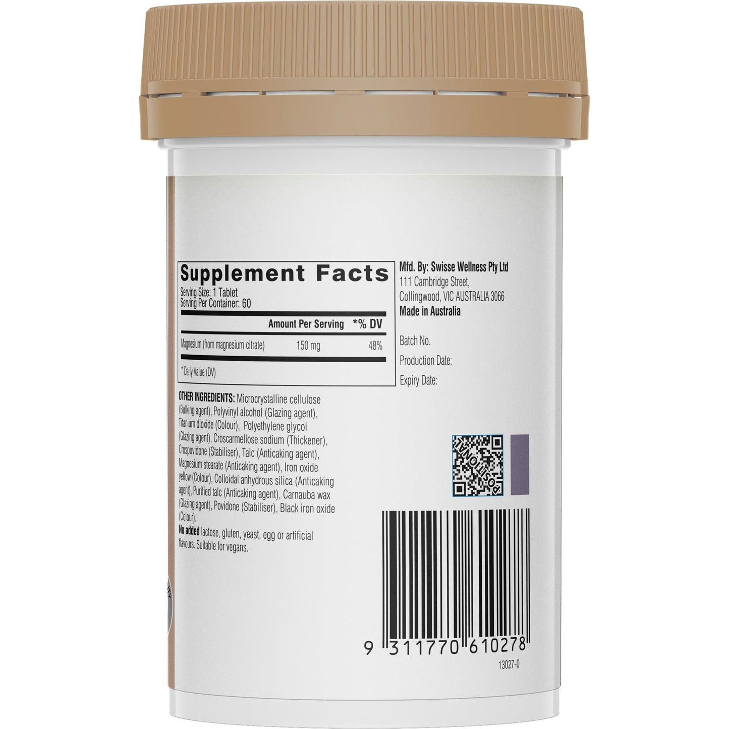 Swisse Ub Magnesium 60 Tab