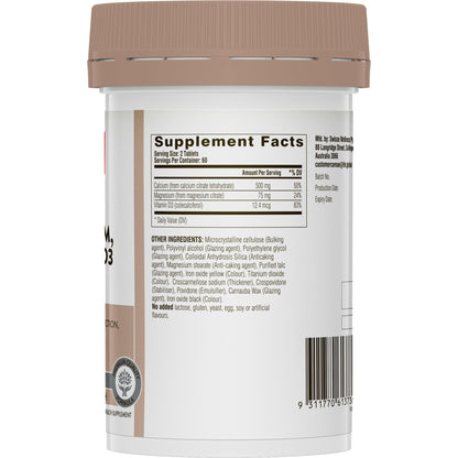 Swisse Ub Magnesium Calcium + D3 120 Tab