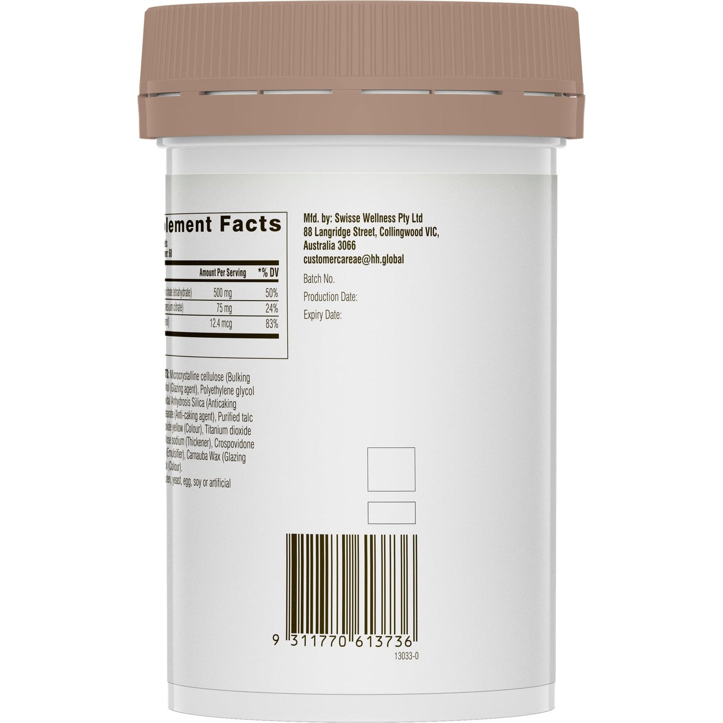 Swisse Ub Magnesium Calcium + D3 120 Tab